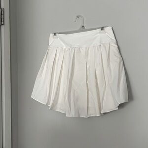 White tennis skirt